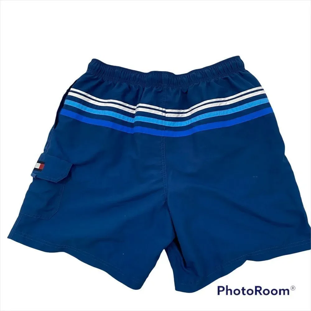 Men’s Tommy Hilfiger Blue‎ Lined Swim Trunks Size XXL